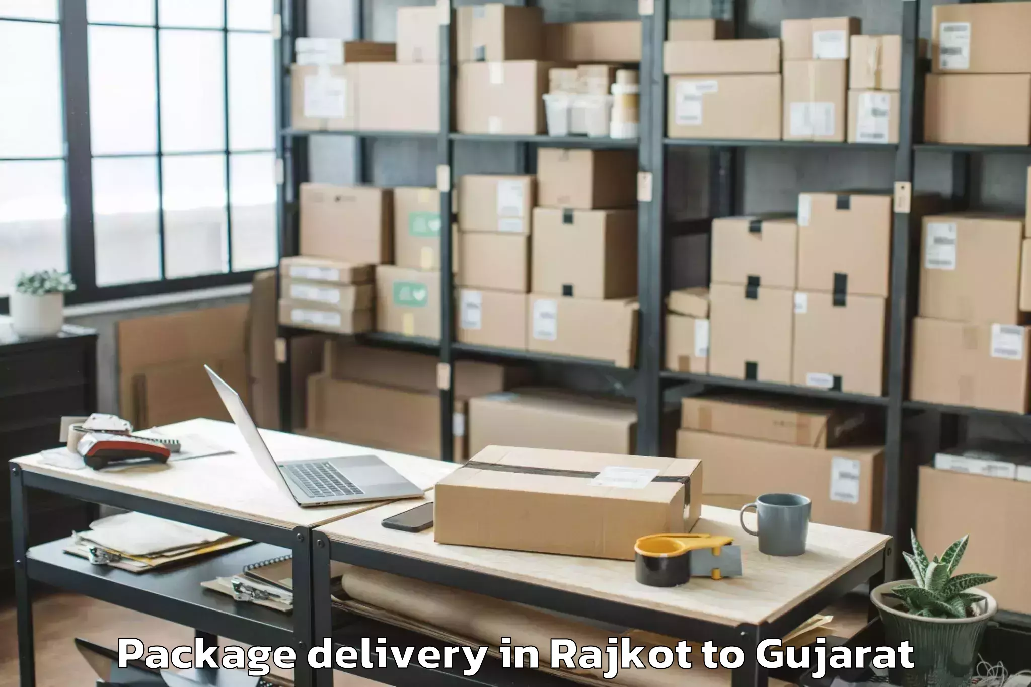 Trusted Rajkot to Babra Package Delivery